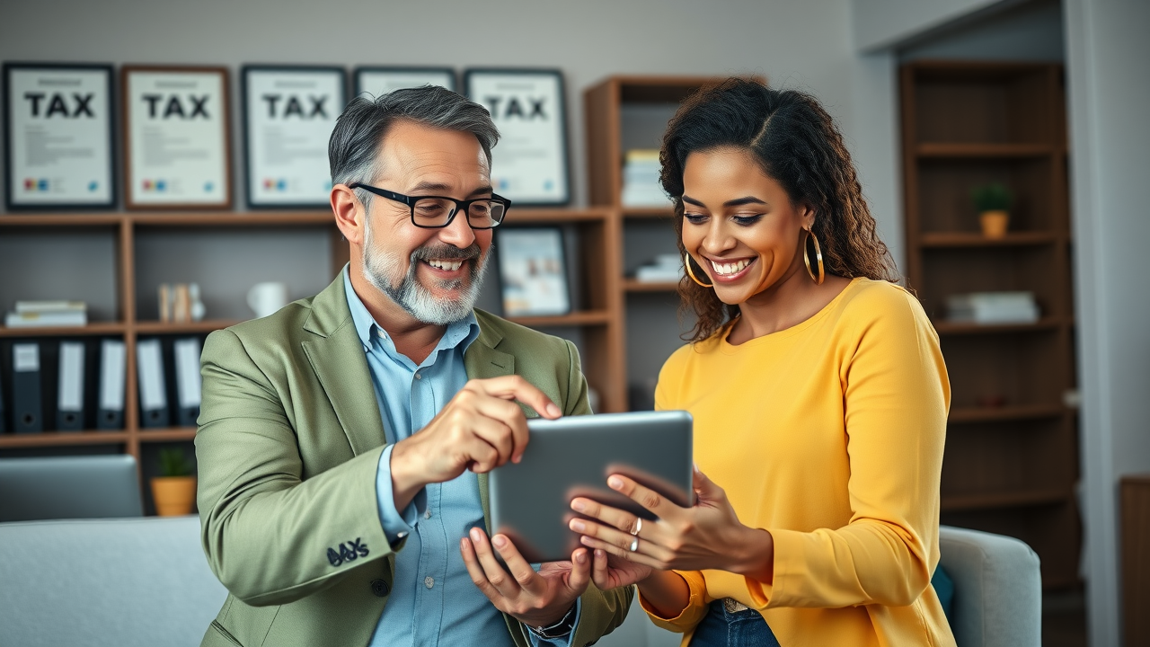 business tax credits - financial advisor consulting with small business client, discussing tax credits for 2024