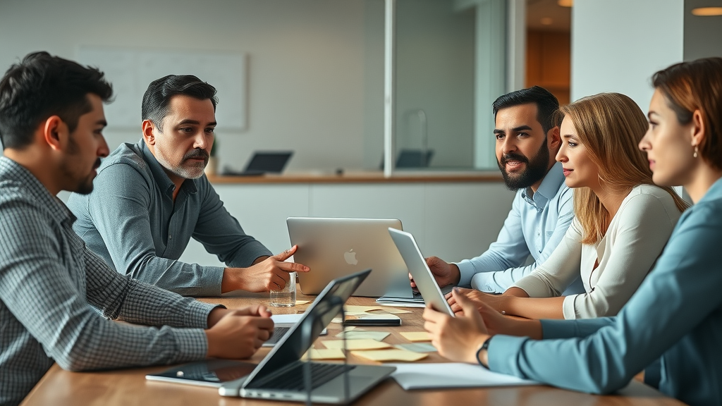 Collaborative team meeting to strategize top tips for business growth