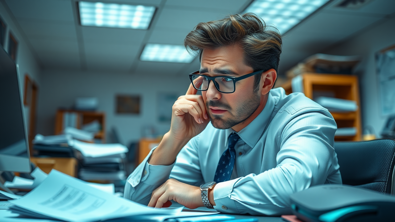 Concerned business owner reflecting on mistakes in business growth strategies