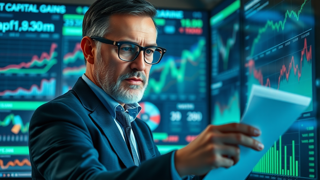 CFO analyzing corporate capital gains tax rates and payroll tax strategies