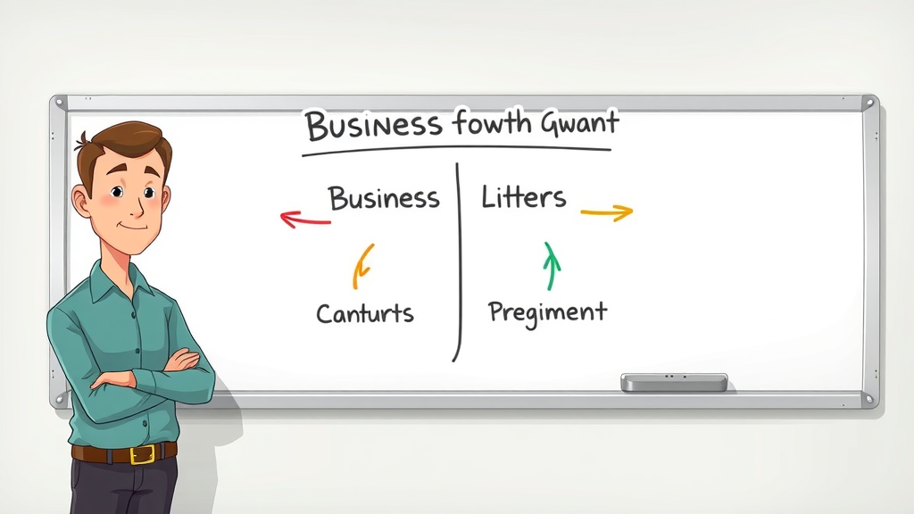 Diagram illustrating four business growth strategies for small business owners