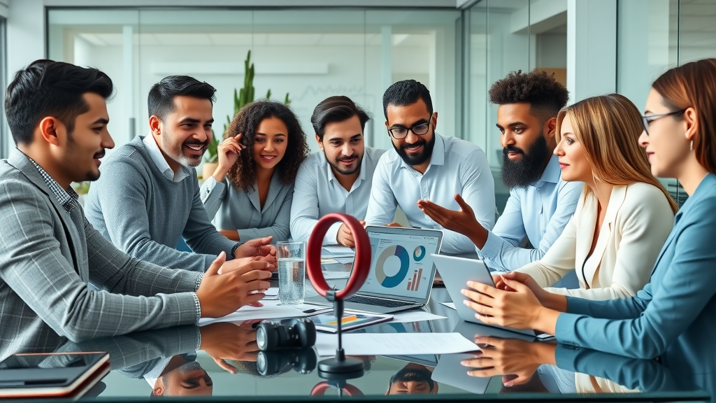 dynamic group of diverse start-up founders collaborating on business growth strategies for start-ups around a conference table