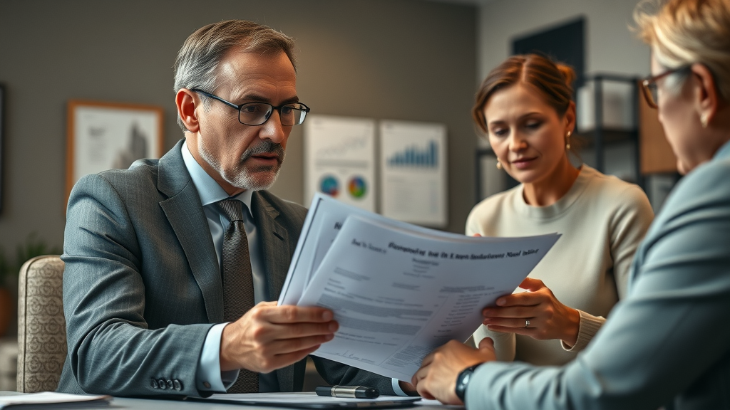 tax advisor collaborating with a family on tax-efficient generational wealth transfer strategies, professional office setting